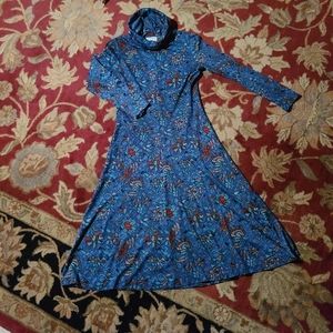 Vintage 70s? Funnel neck funky stretch dress